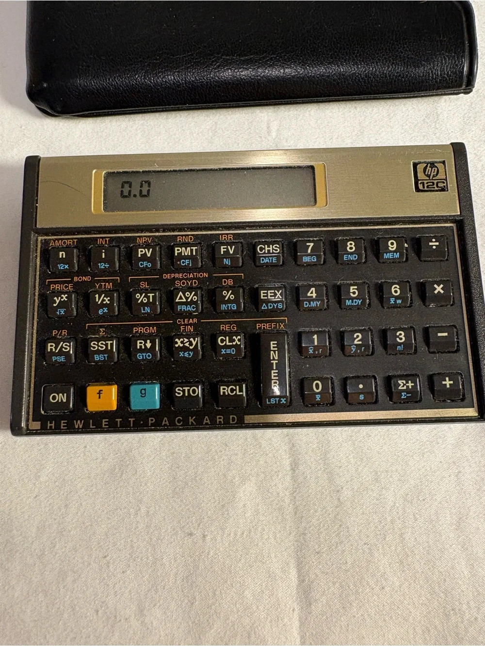 HP Black and Gold Scientific Calculator with Cover
